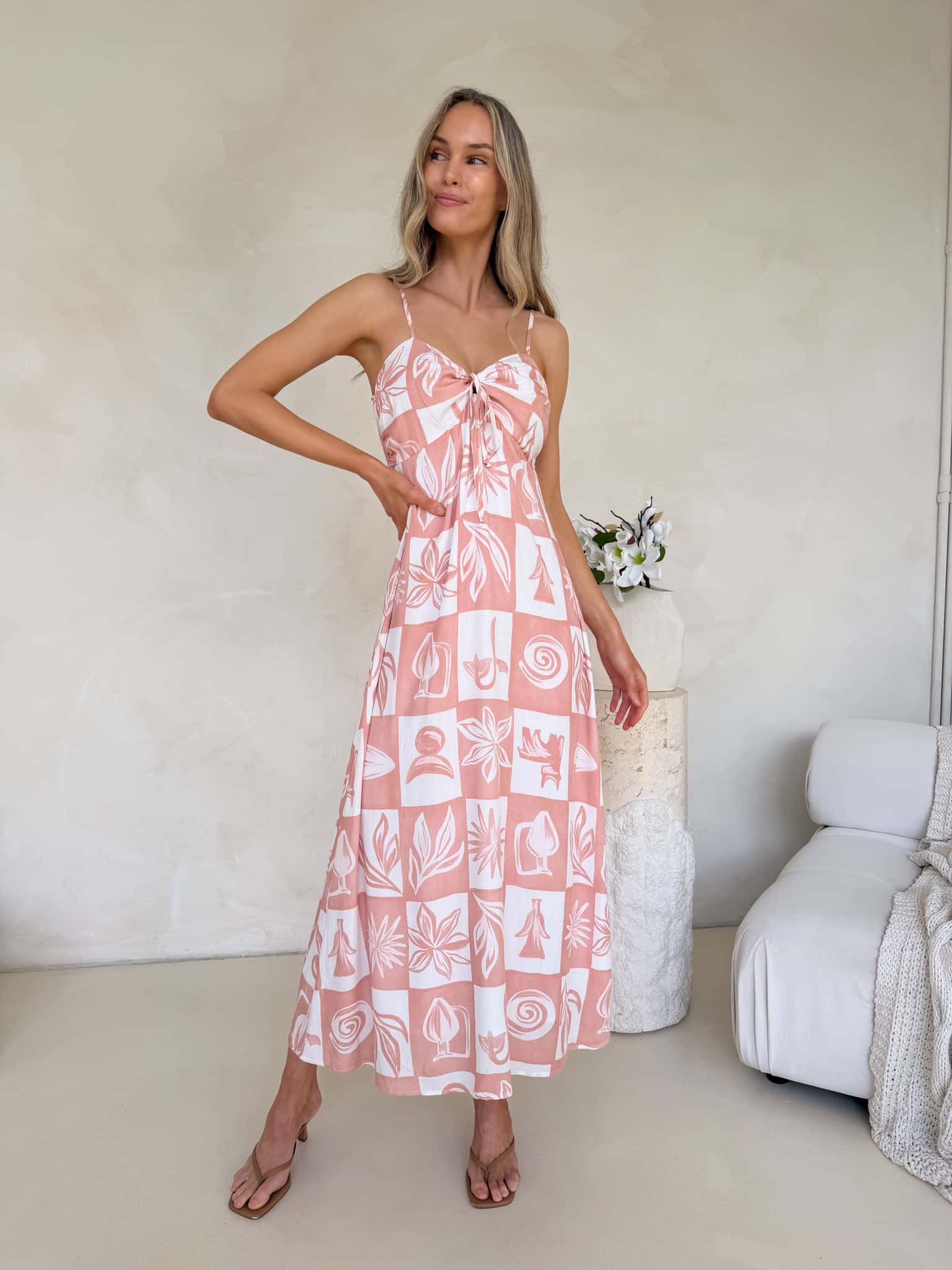 Cameo Dress - Rosette Print