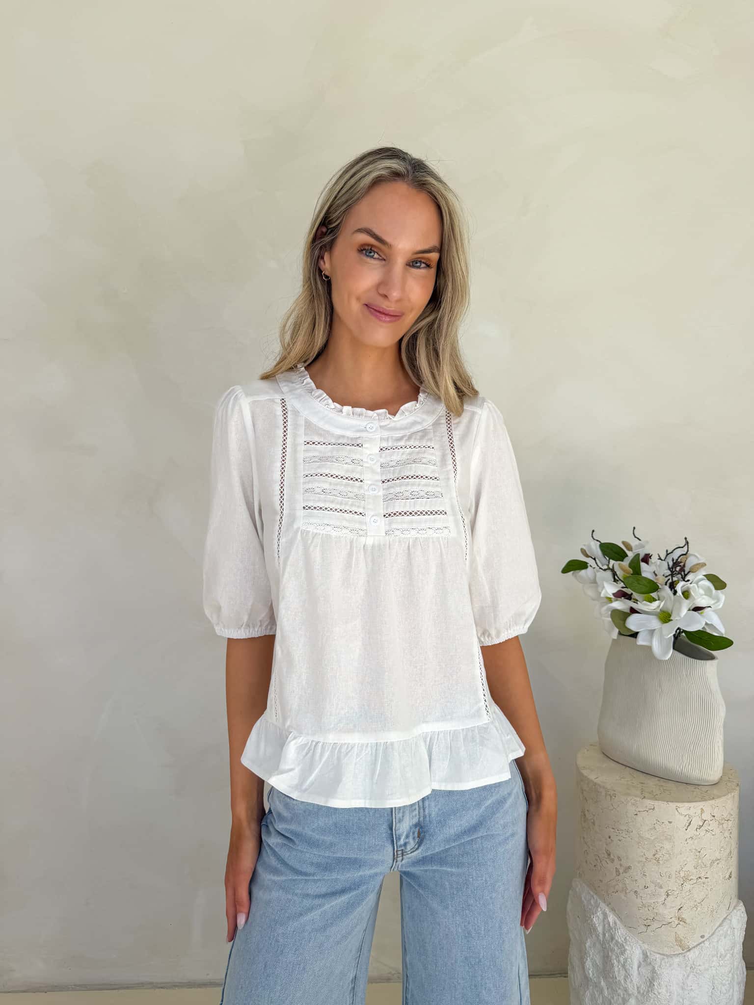 Clover Blouse - White
