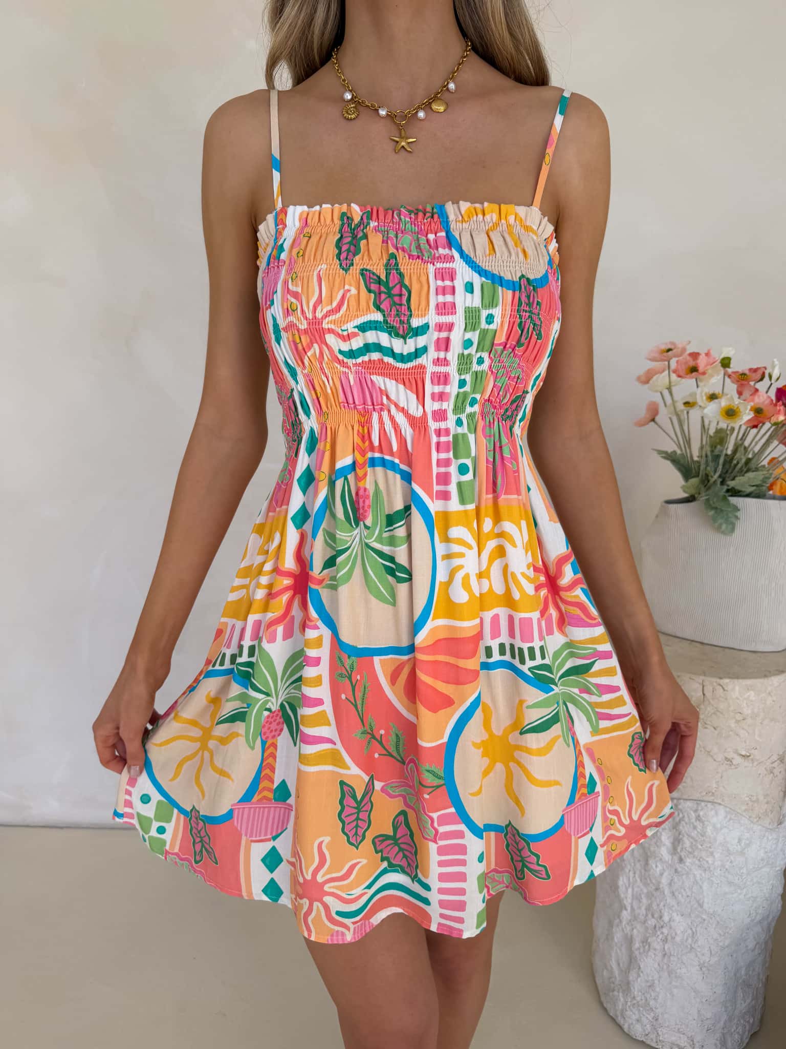 Cove Mini Dress - Tropicana Print