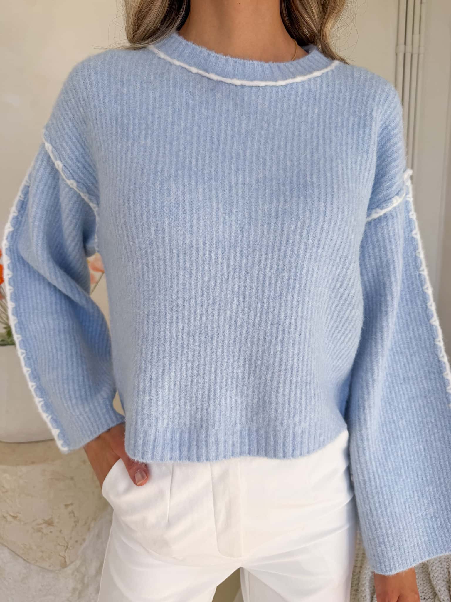 Della Knit - Powder Blue
