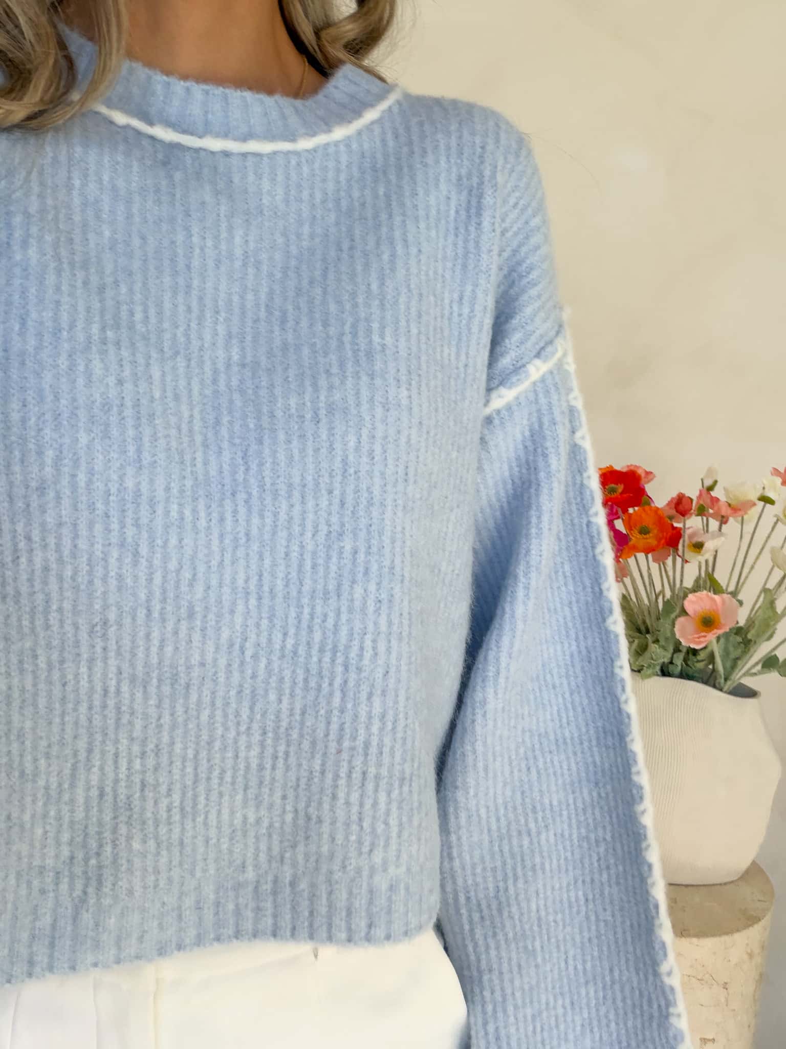 Della Knit - Powder Blue