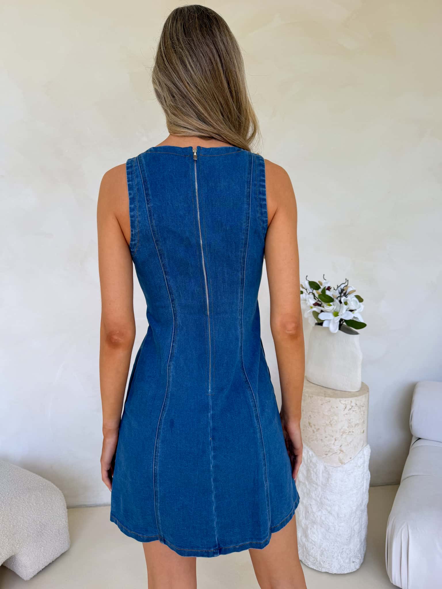 Tulum Dress - Blue Denim