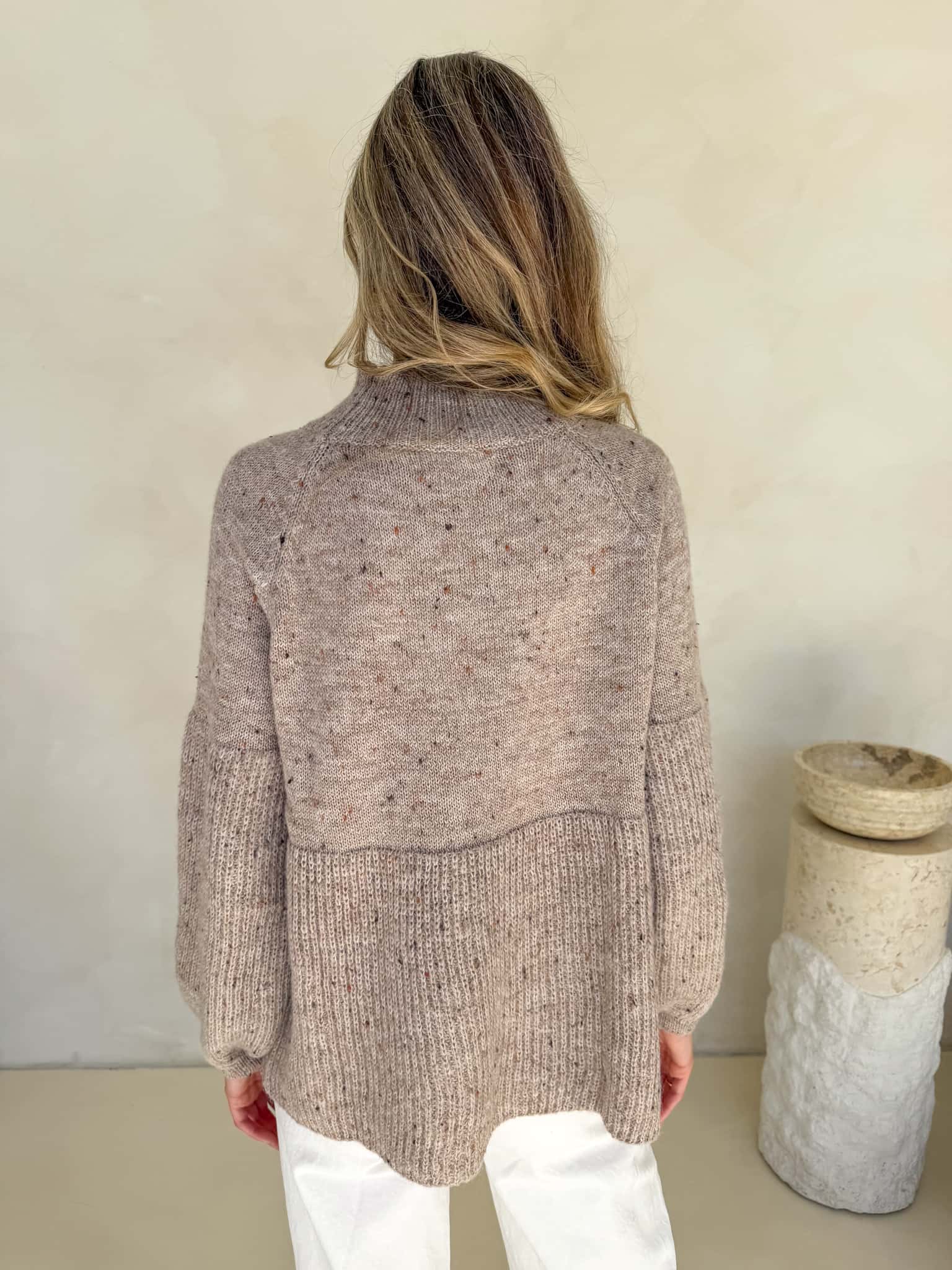 Elara High Neck - Taupe Marle