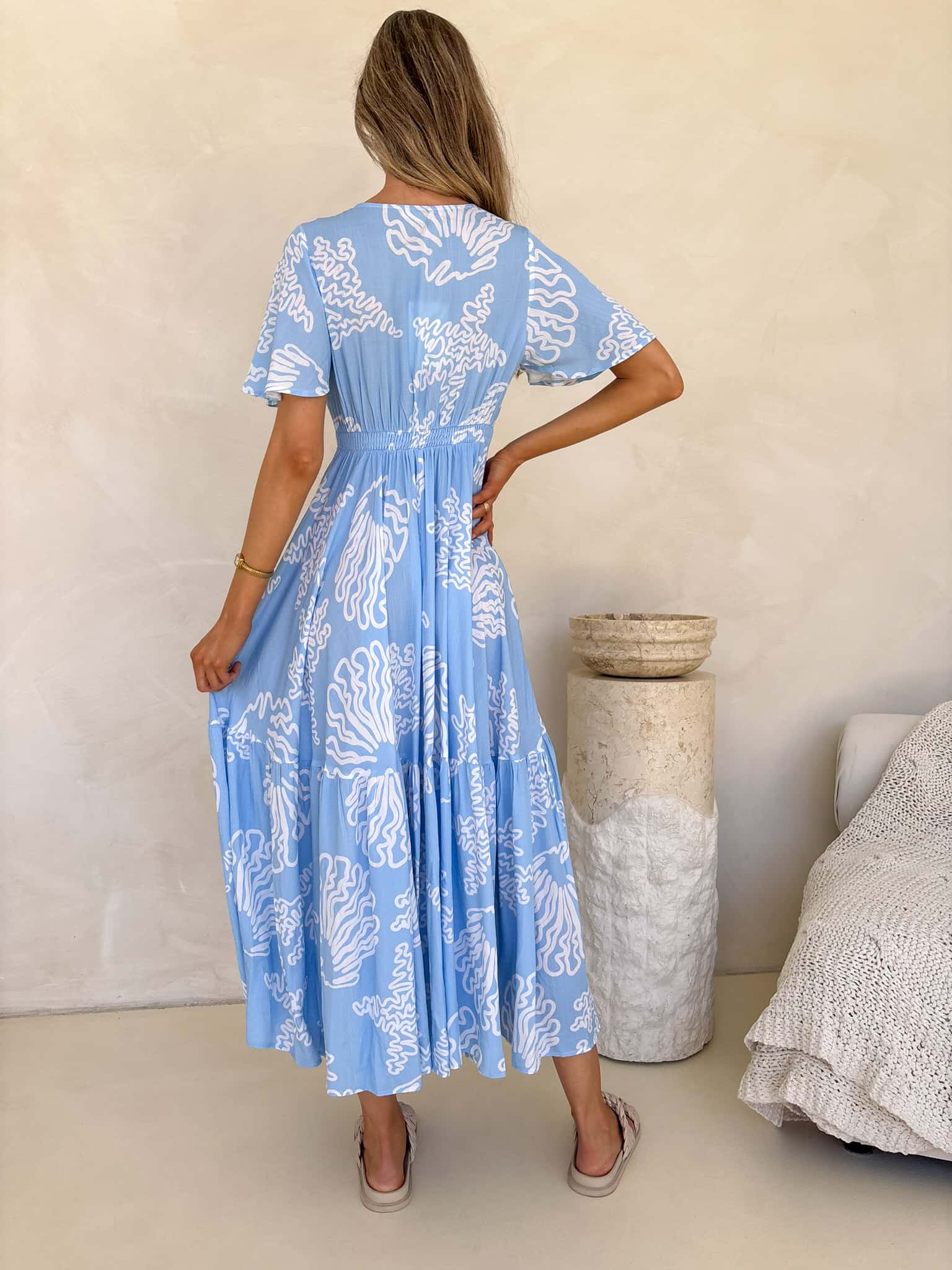 Faye Dress - Salt Water Print