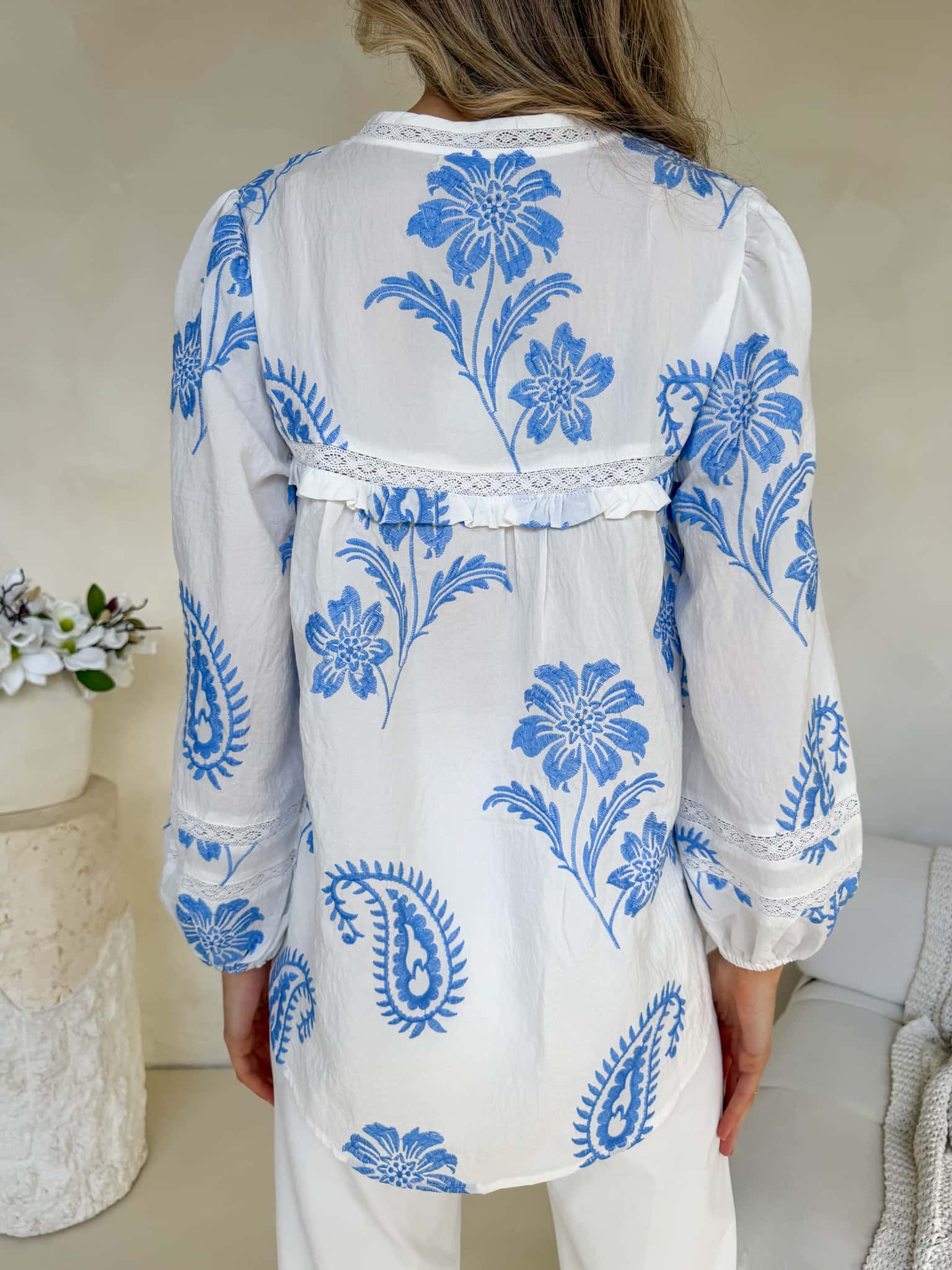Florence Blouse - Bluebell Embroidery