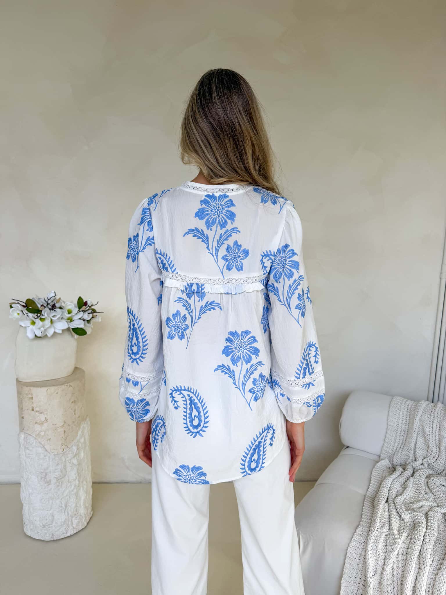 Florence Blouse - Bluebell Embroidery