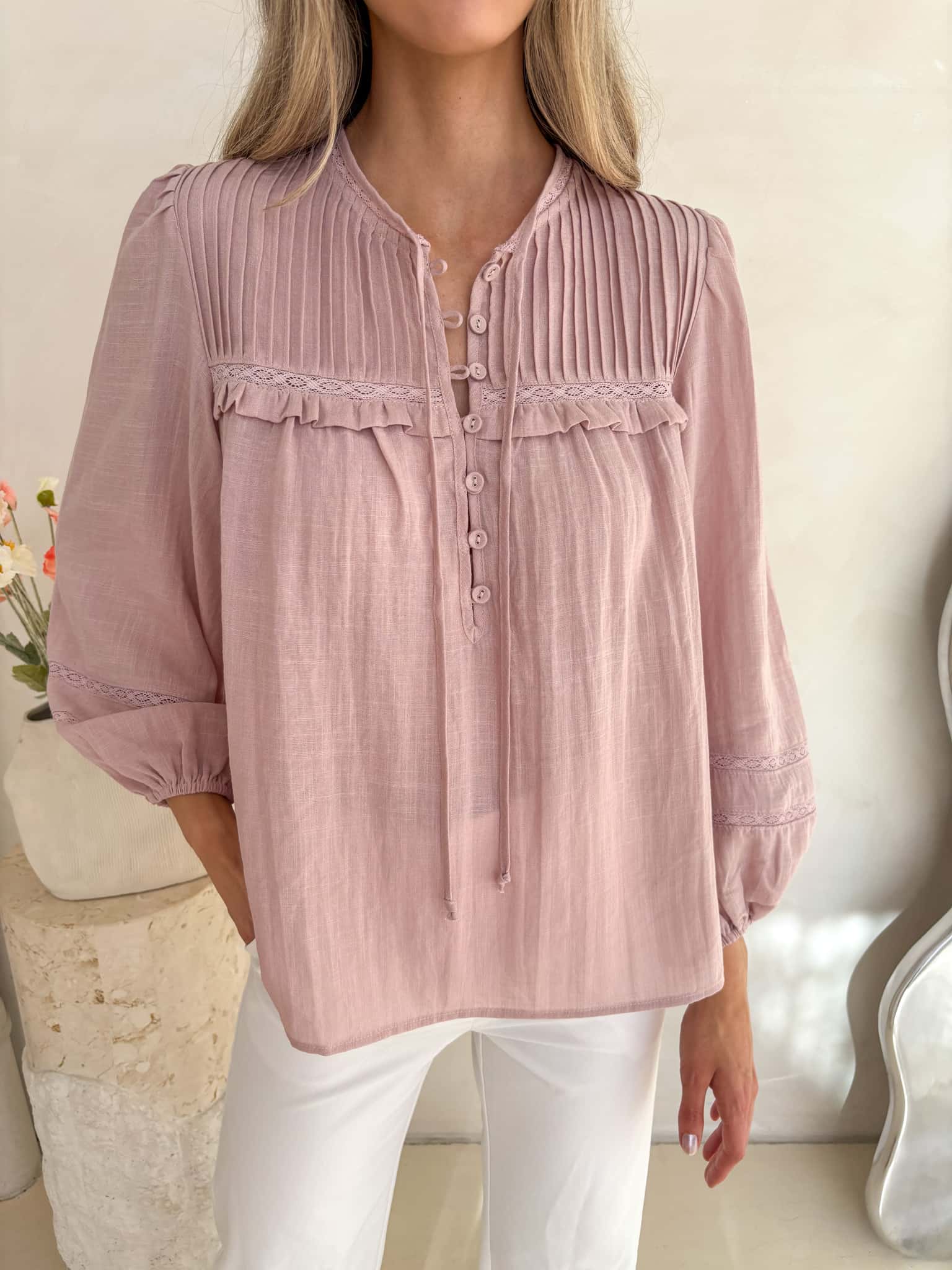 Florence Blouse - Dusty Pink