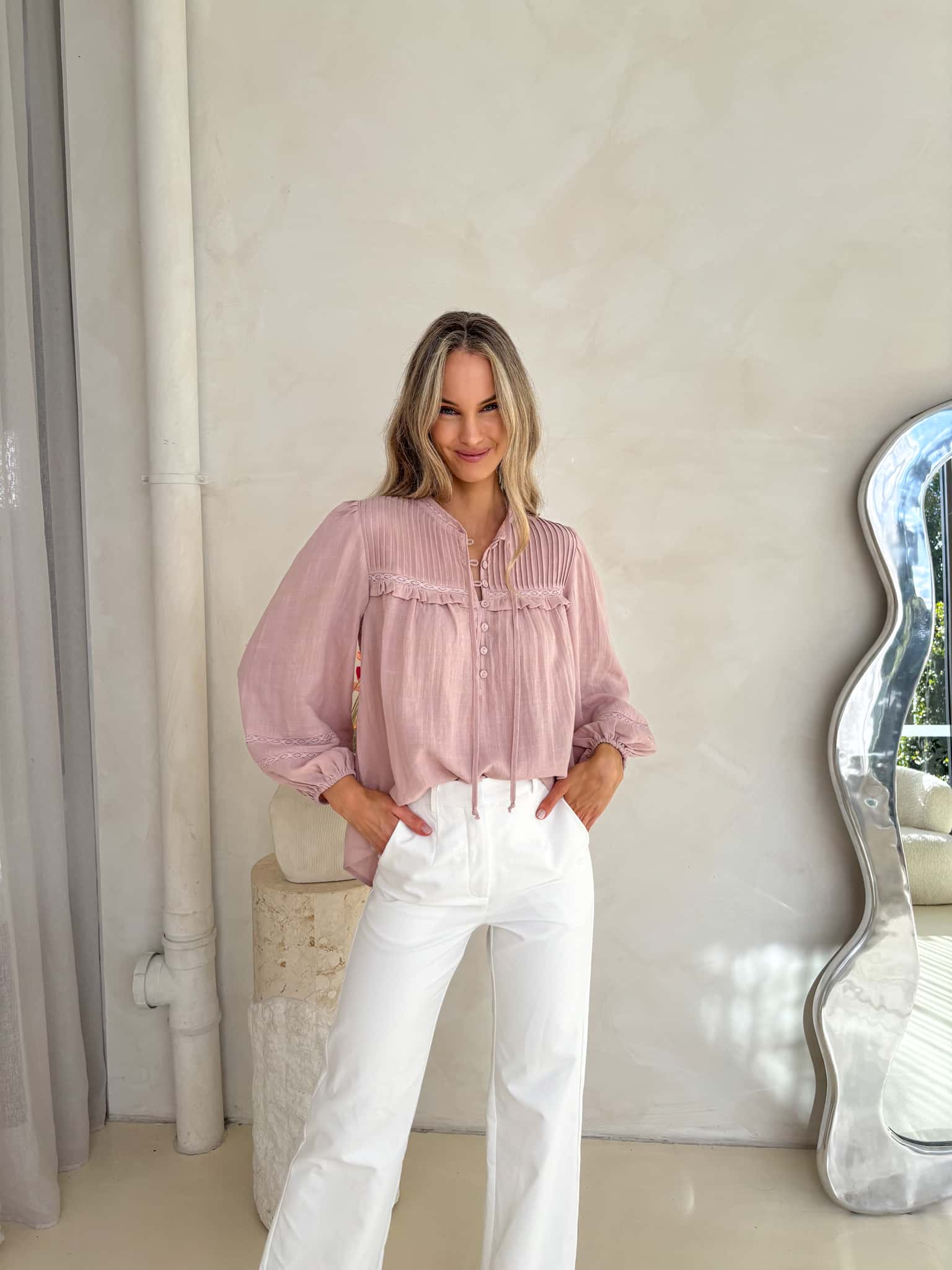 Florence Blouse - Dusty Pink