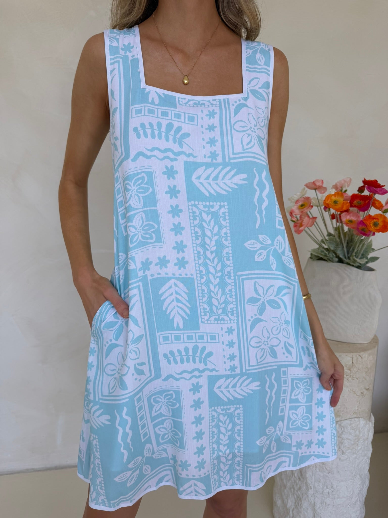 Frankie Dress - Coastal Club Print