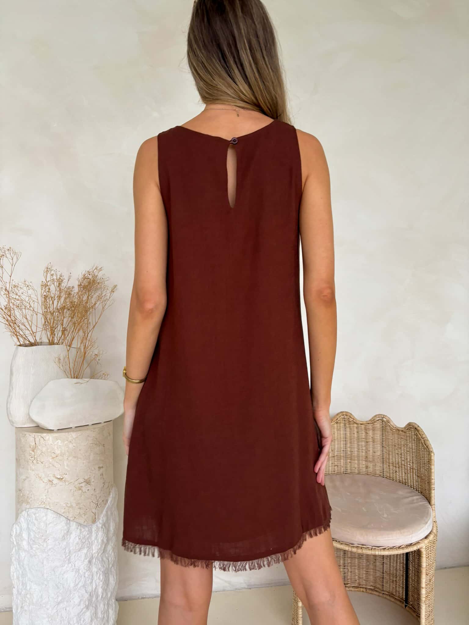 Freya Dress - Chestnut