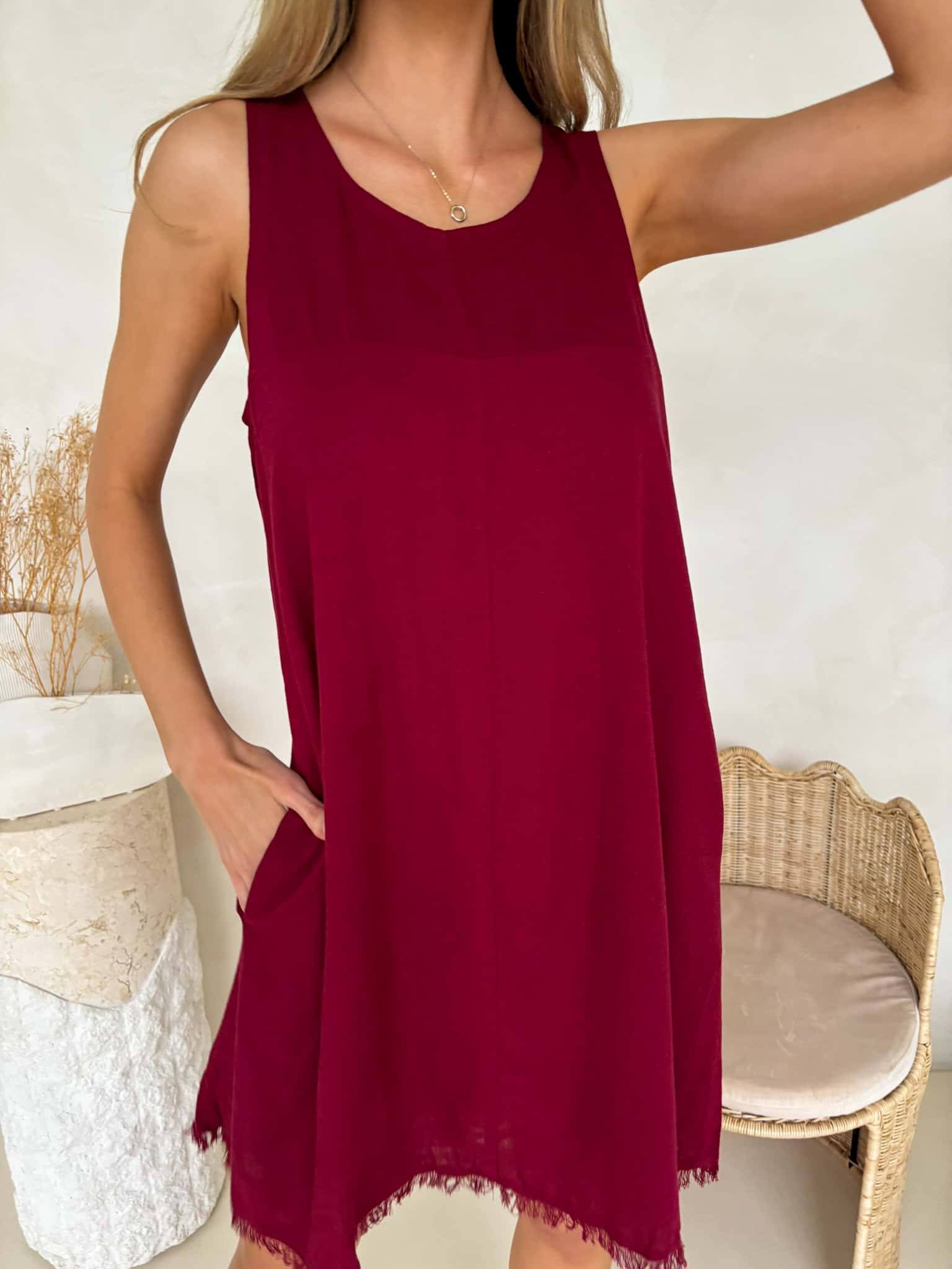 Freya Dress - Merlot