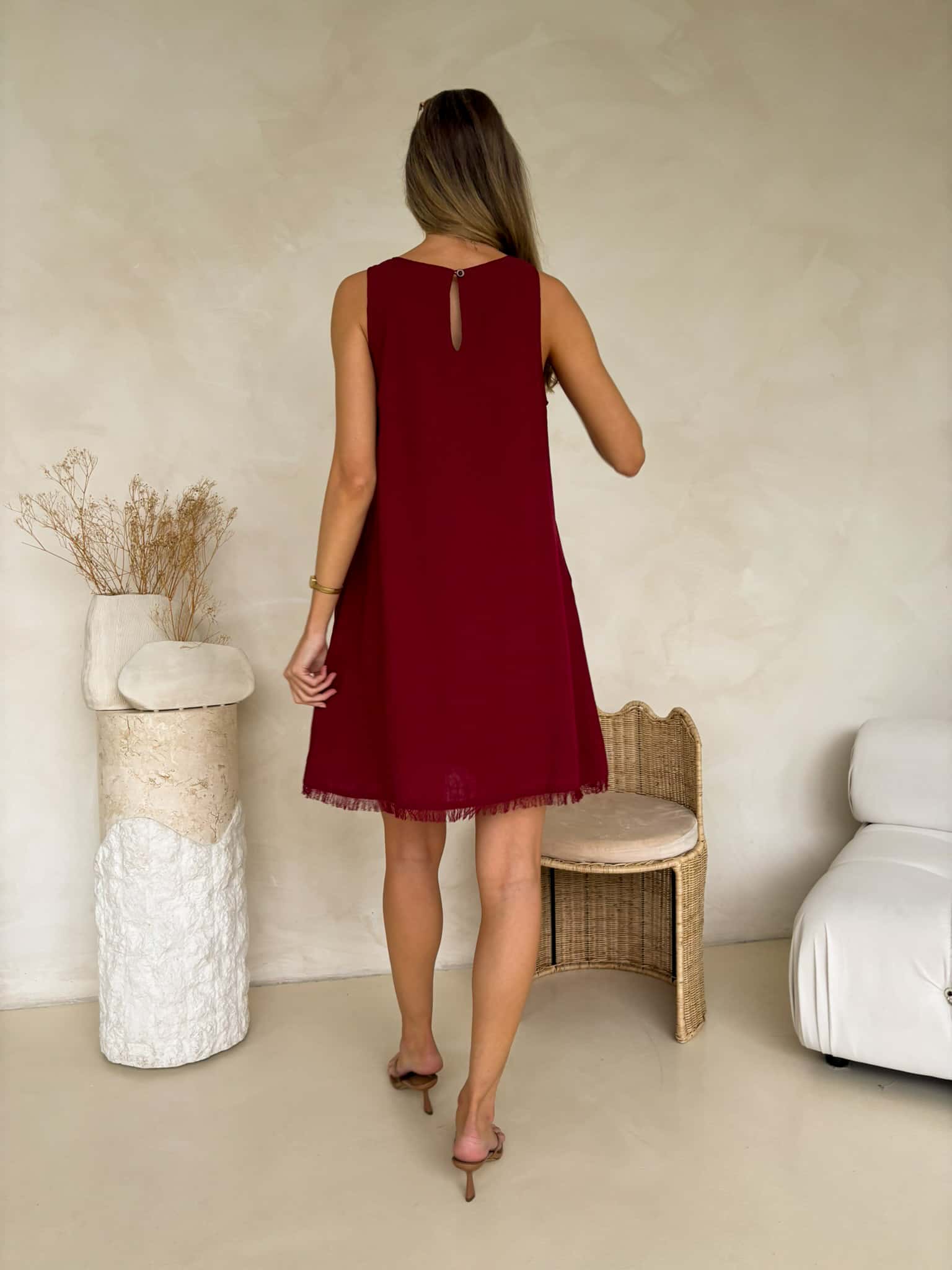 Freya Dress - Merlot