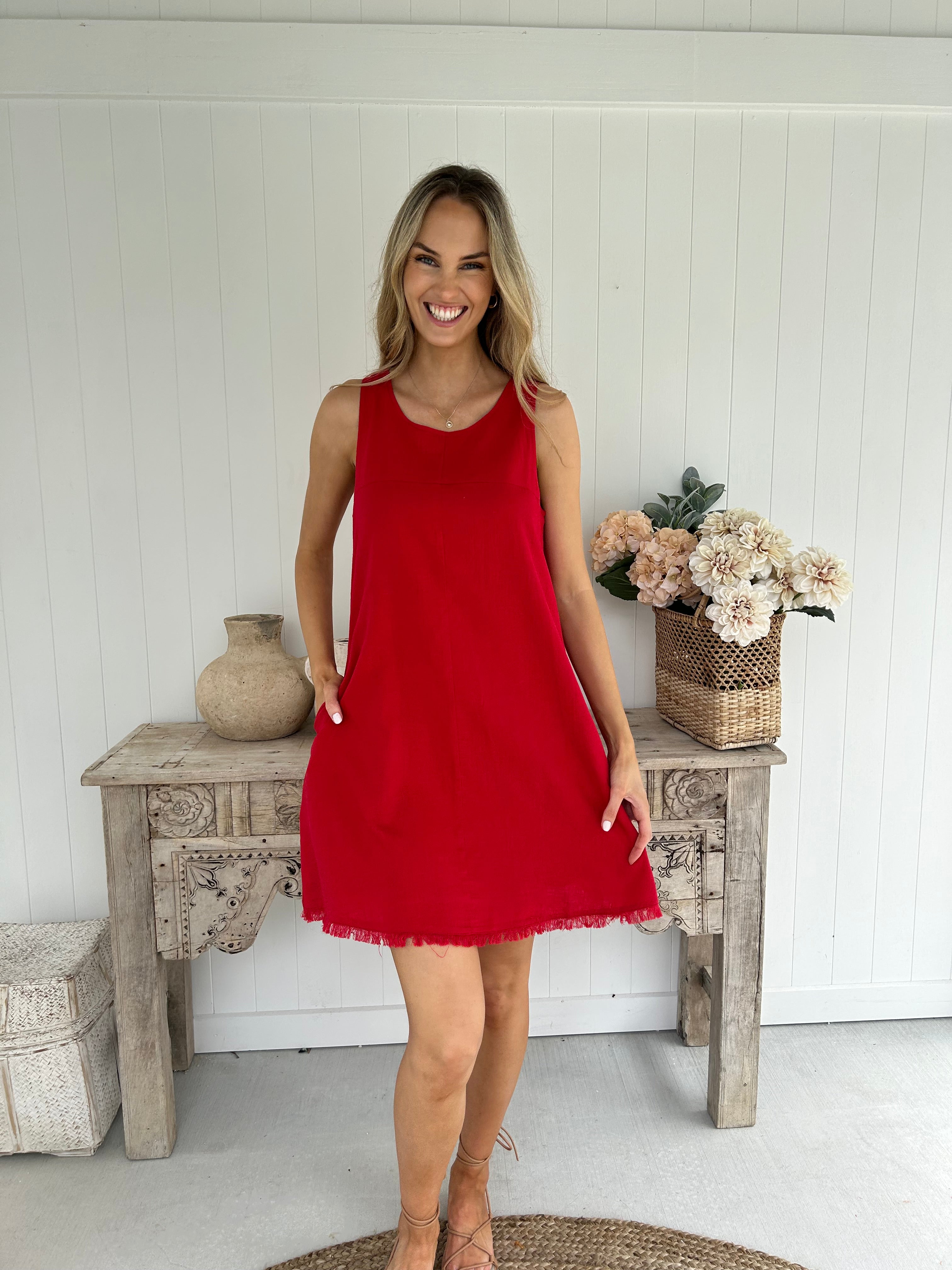 Freya Dress - Red