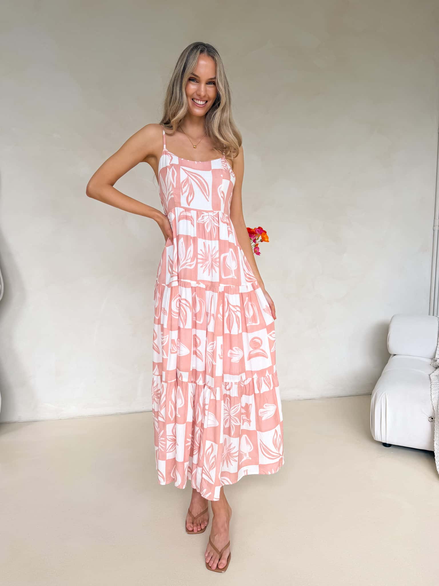 Georgie Maxi Dress - Rosette Print