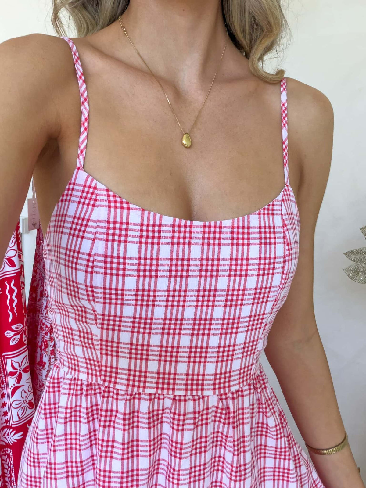 Georgie Maxi Dress - Red Plaid