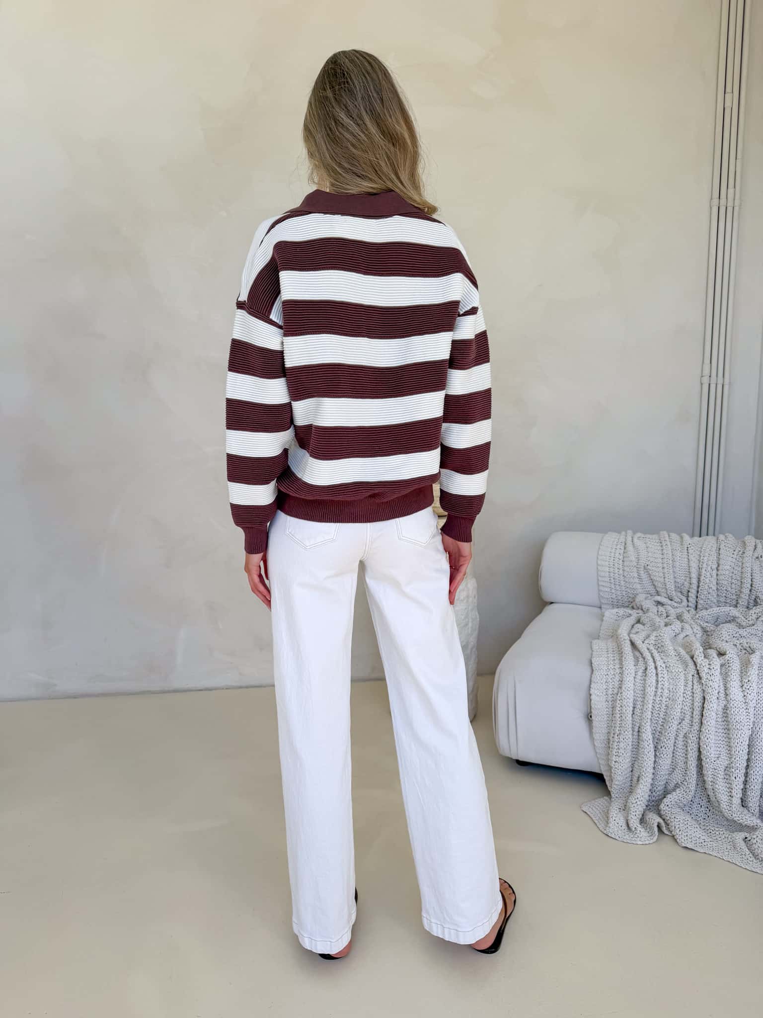 Harlow Knit - Chocolate & White