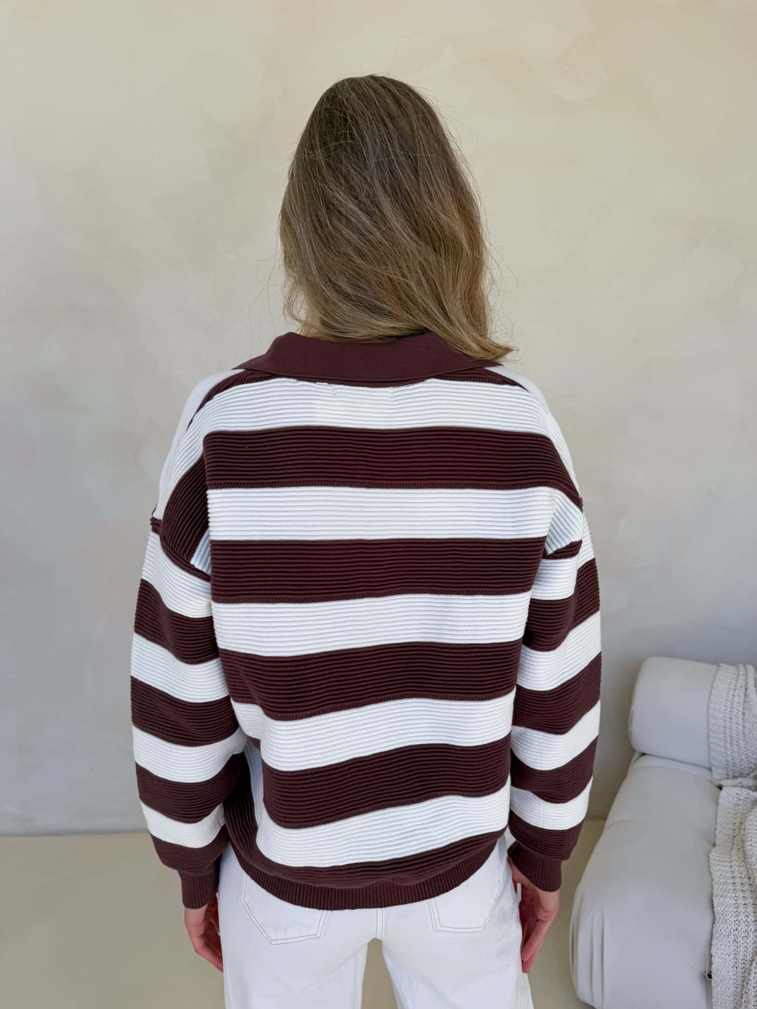 Harlow Knit - Chocolate & White