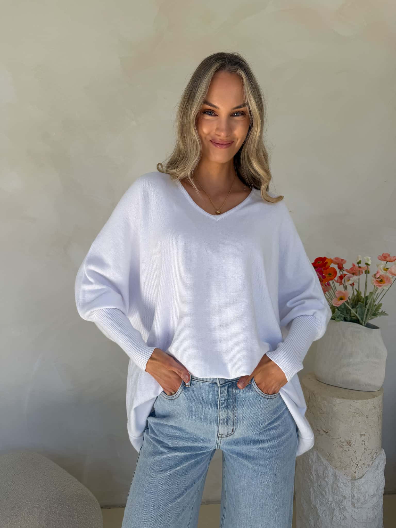 Kennedy Knit - White