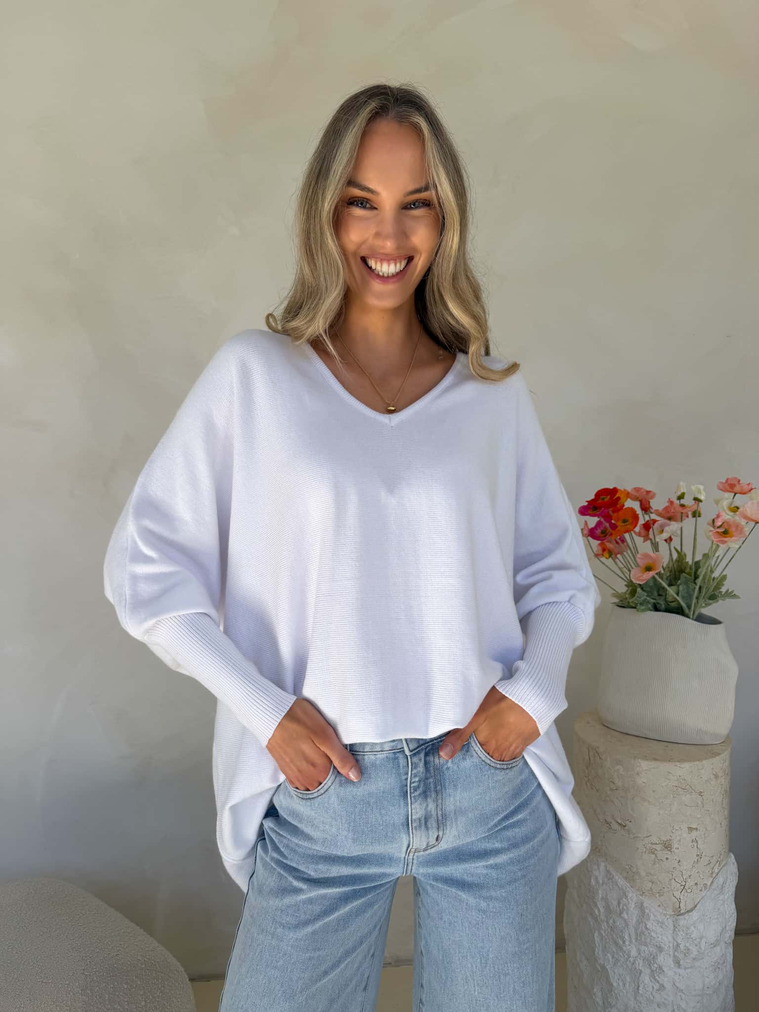 Kennedy Knit - White