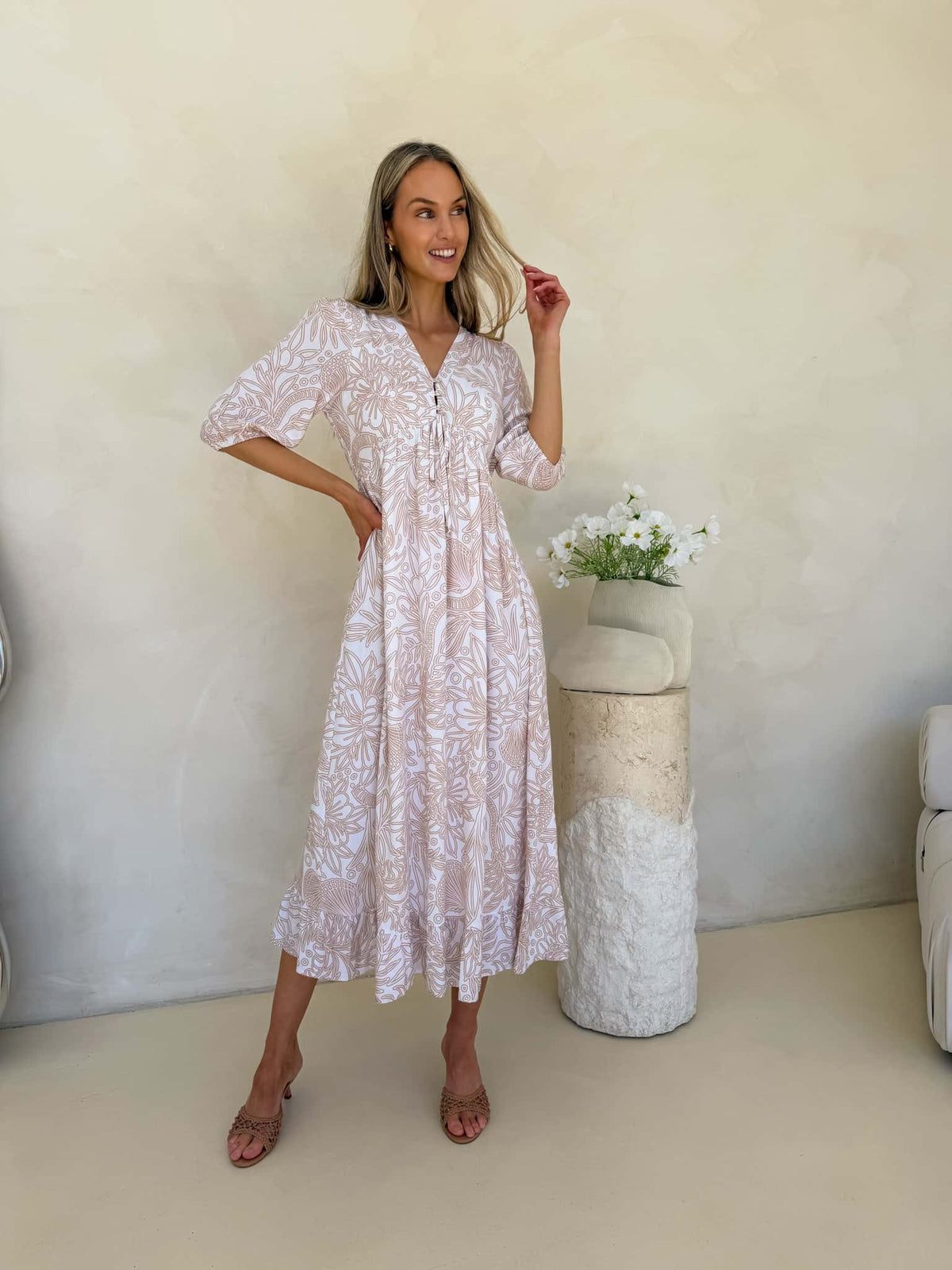 Laurel Dress - Coastal Drifter Print