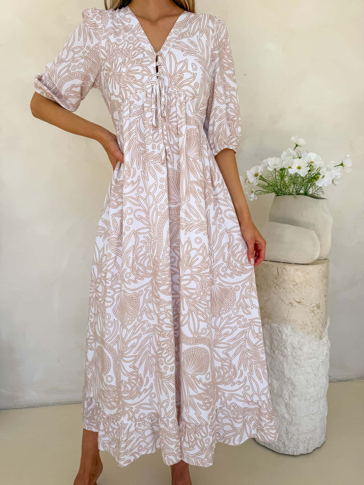 Laurel Dress - Coastal Drifter Print