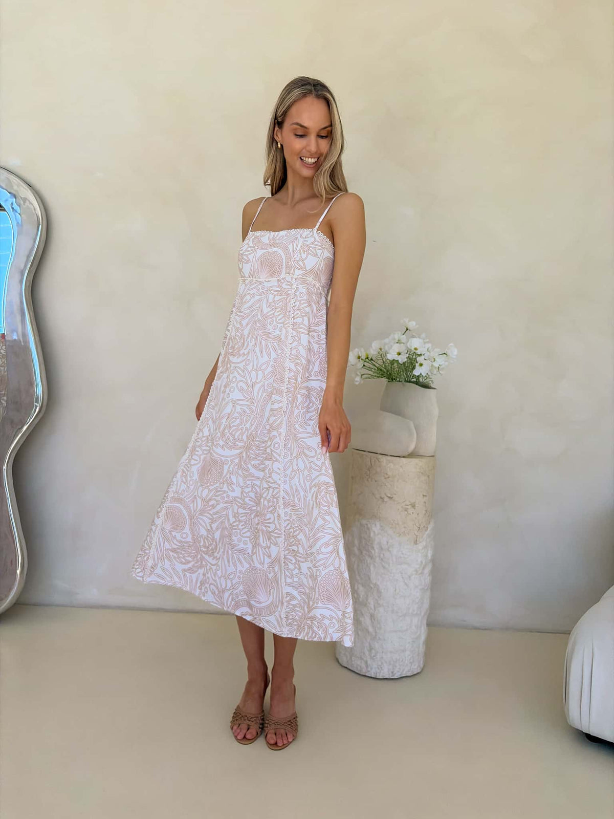 Lucille Dress - Coastal Drifter Print