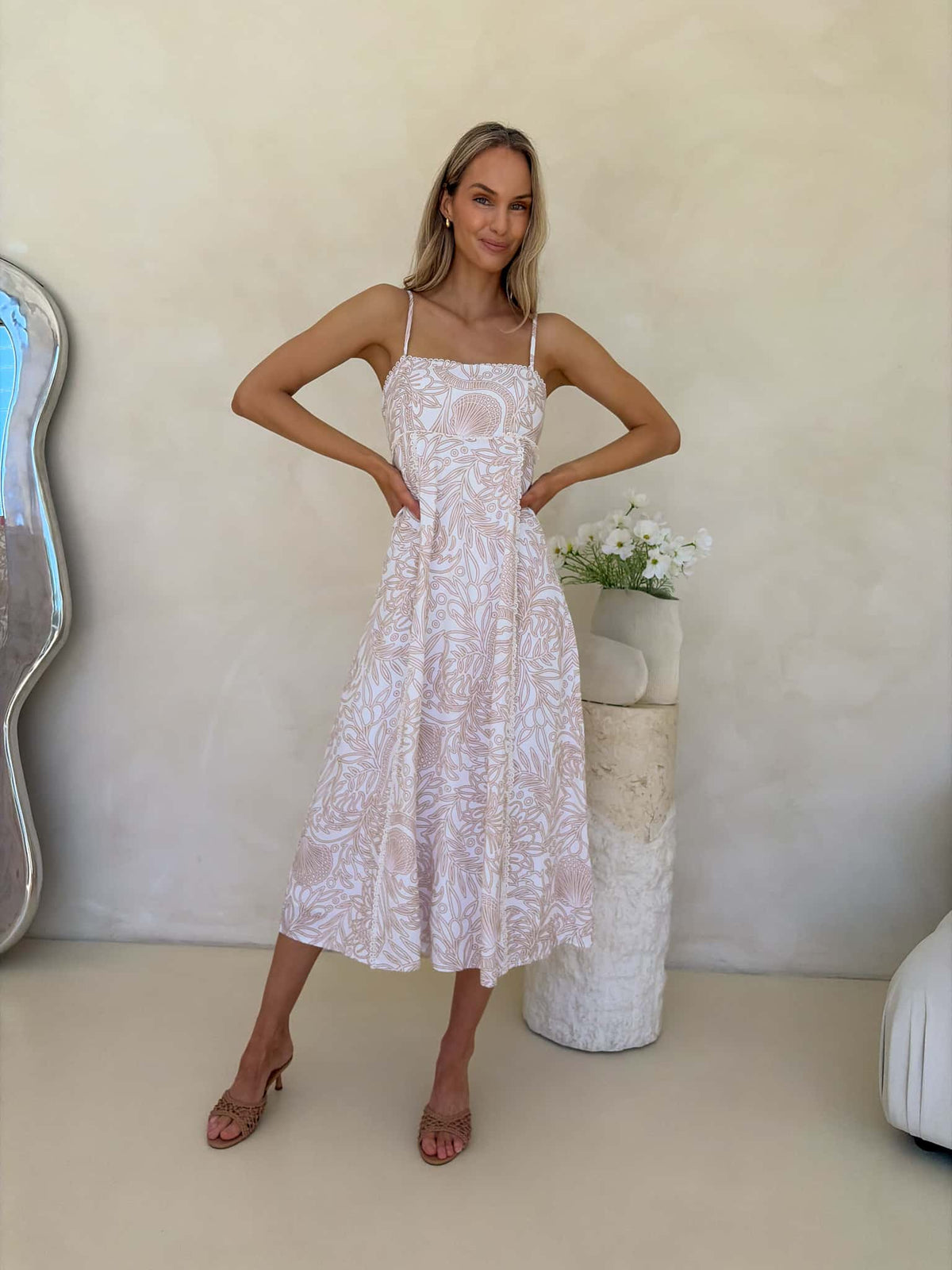Lucille Dress - Coastal Drifter Print