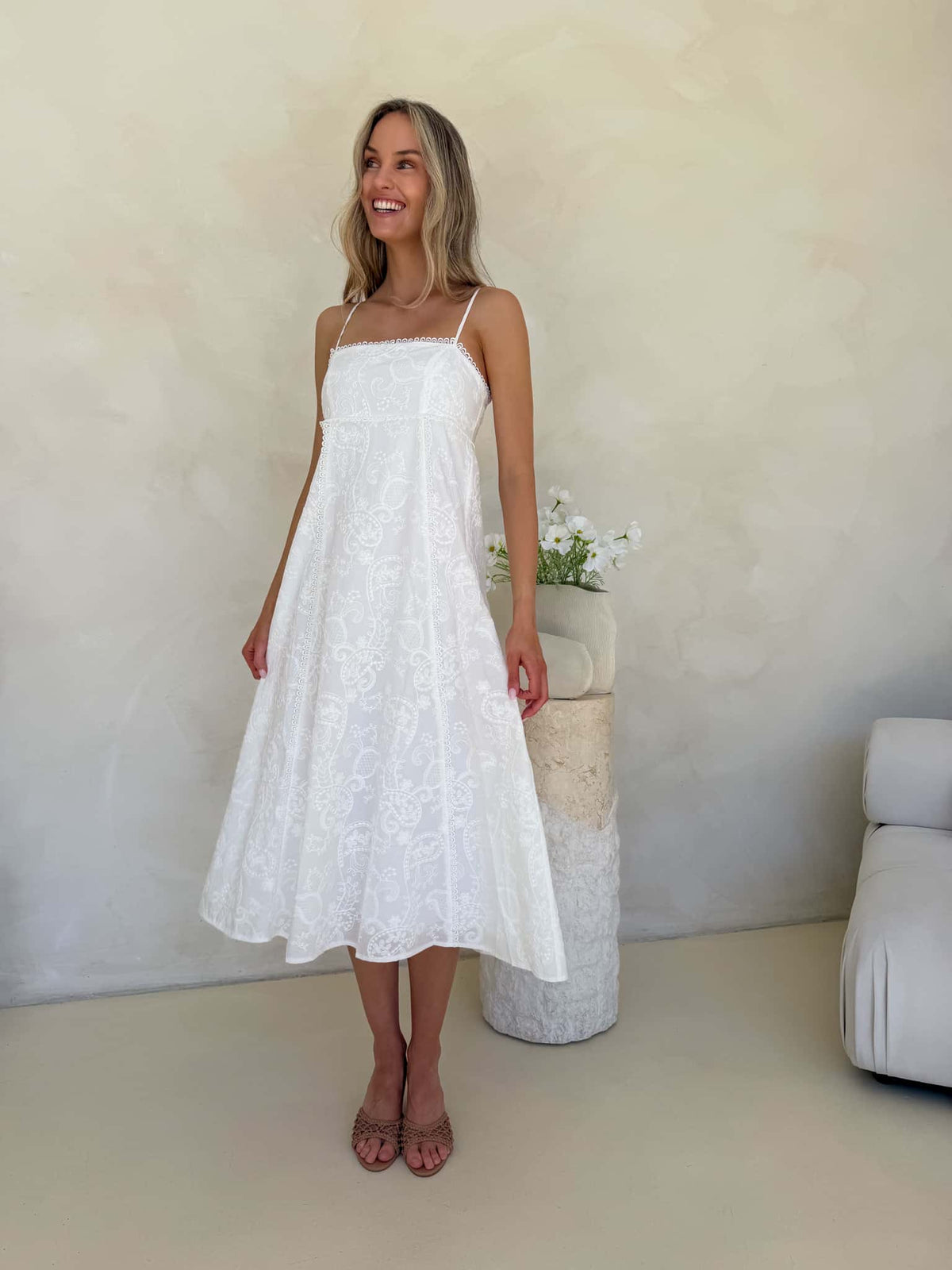 Lucille lace Dress - White