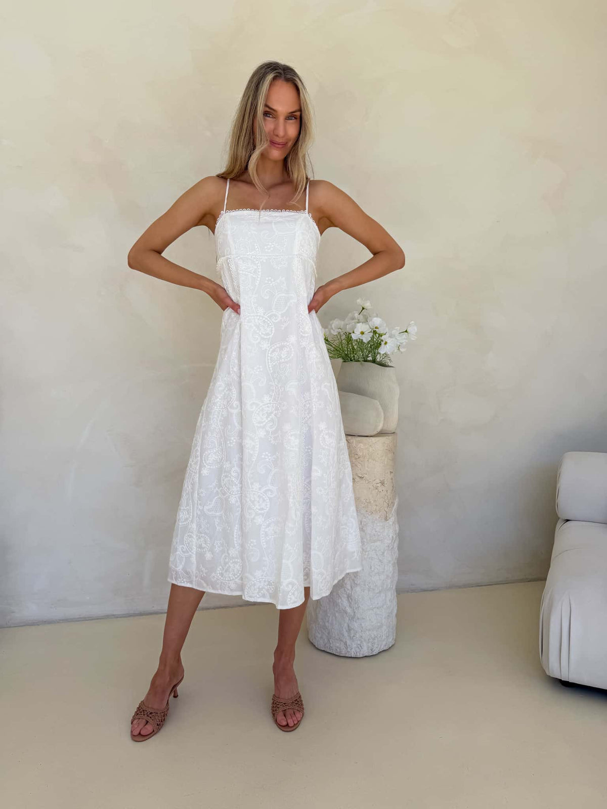 Lucille lace Dress - White