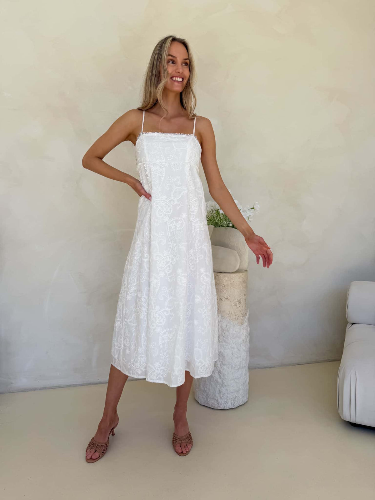 Lucille lace Dress - White