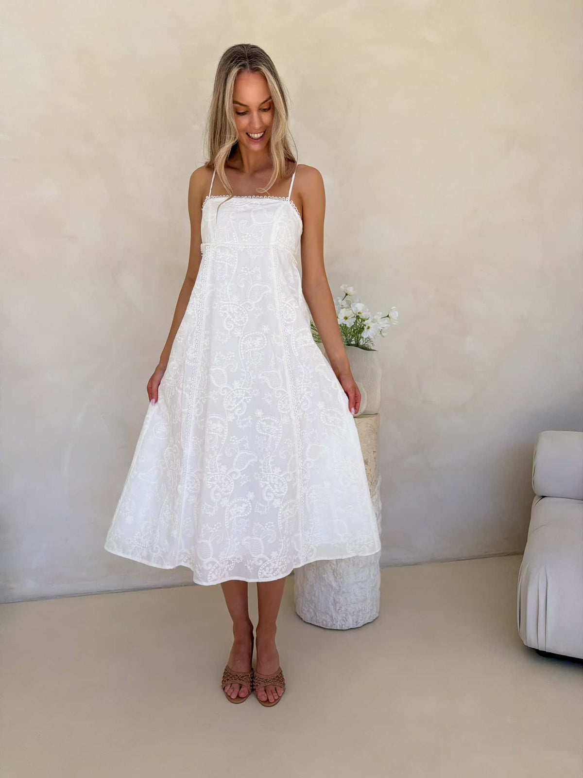 Lucille lace Dress - White