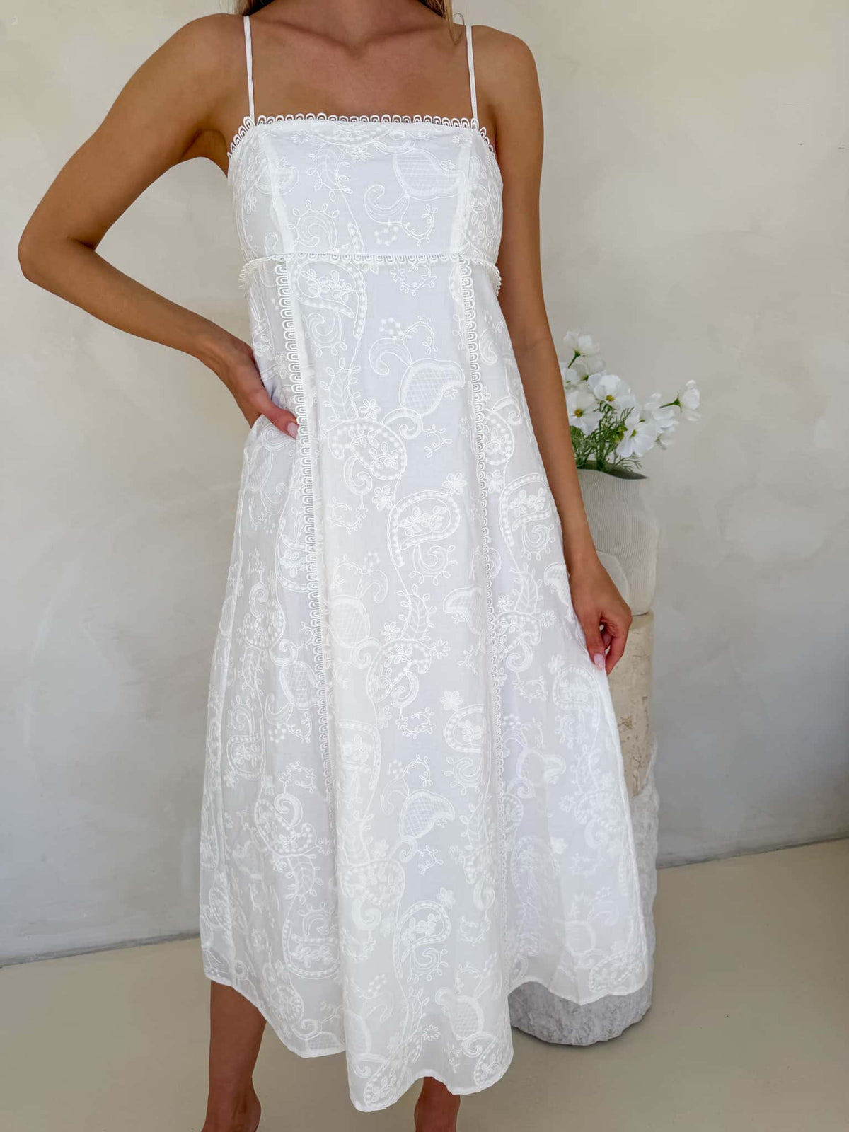 Lucille lace Dress - White