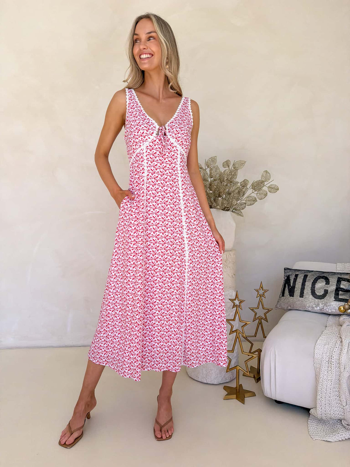 Margot Dress - Mistletoe Print