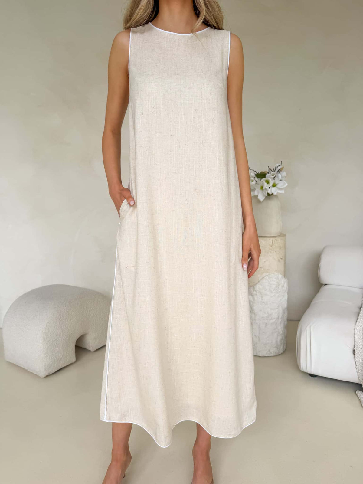 Wisteria Dress - Natural