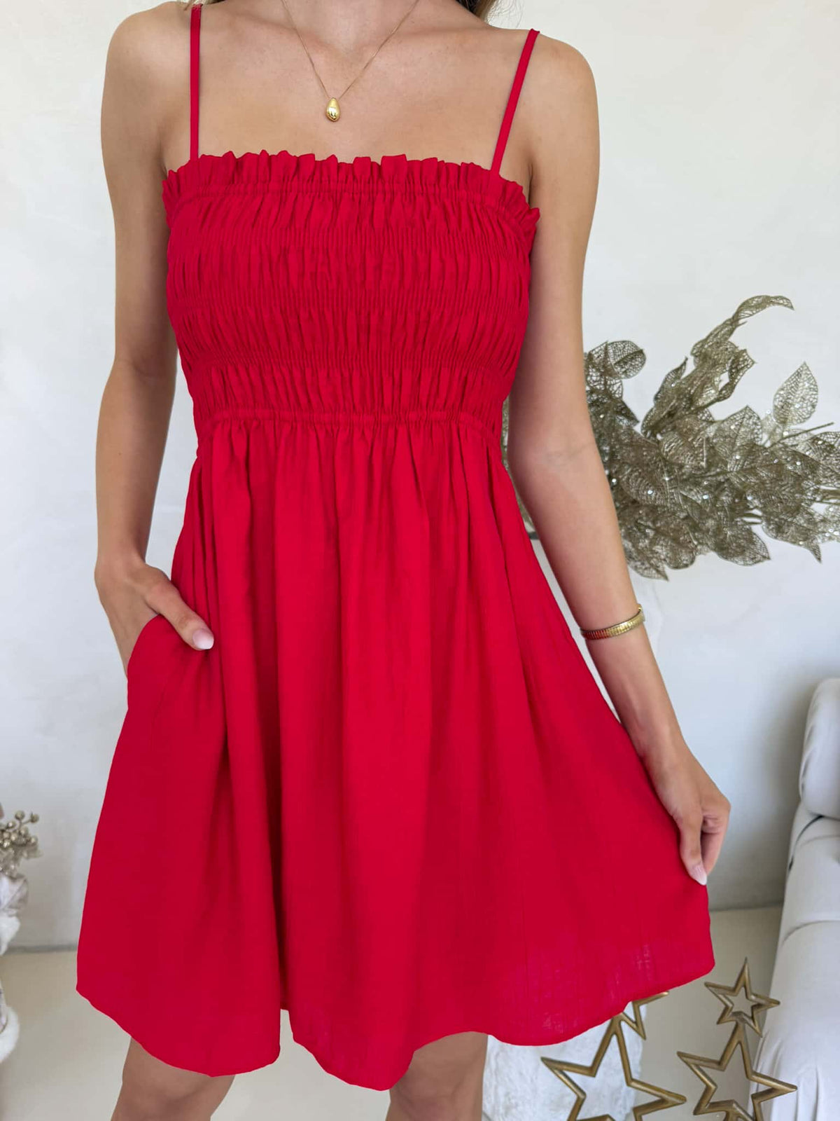 Cove Mini Dress - Red