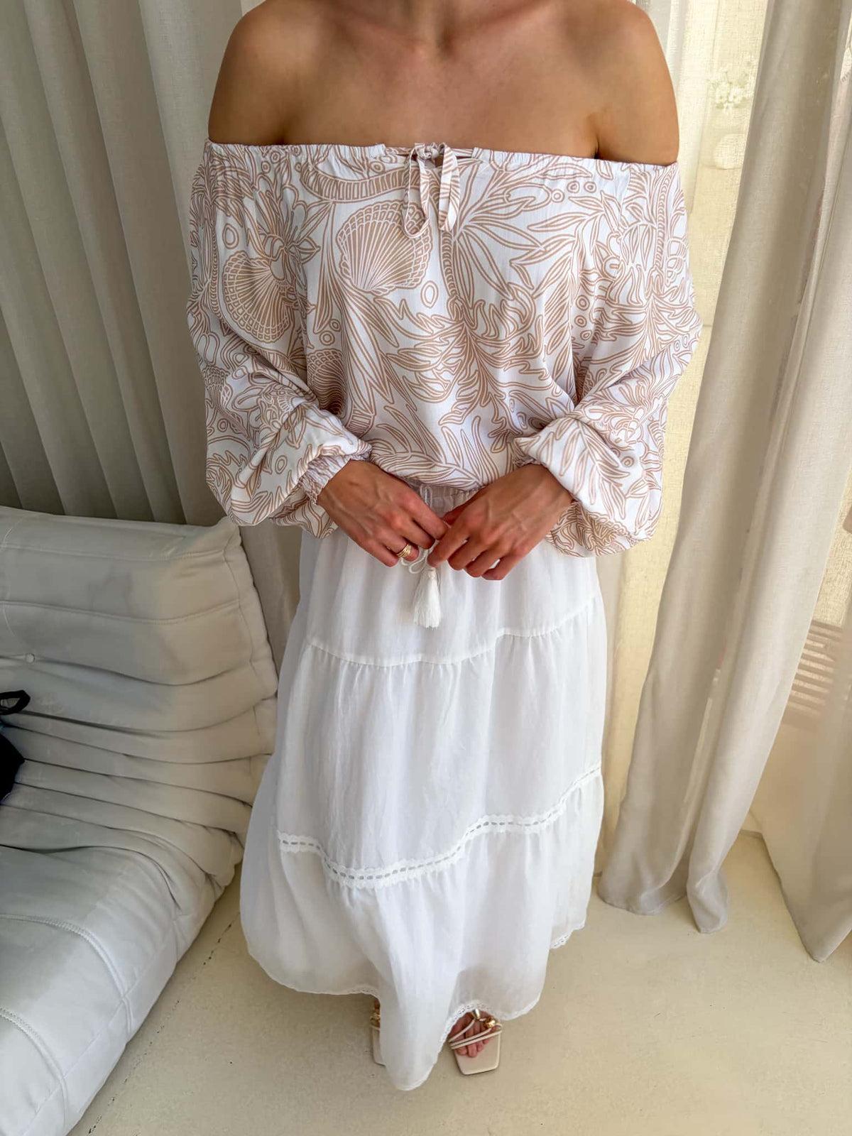 Bondi Blouse - Coastal Drifter Print