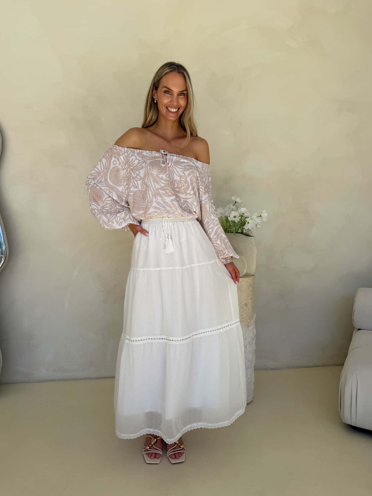 Rose Skirt - White