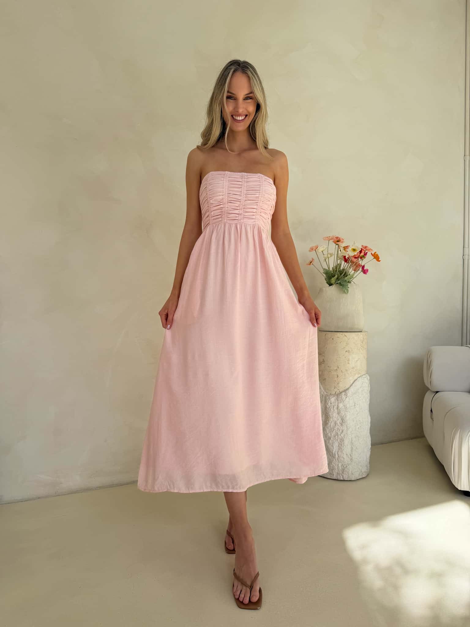 Poppy Dress - Light Pink