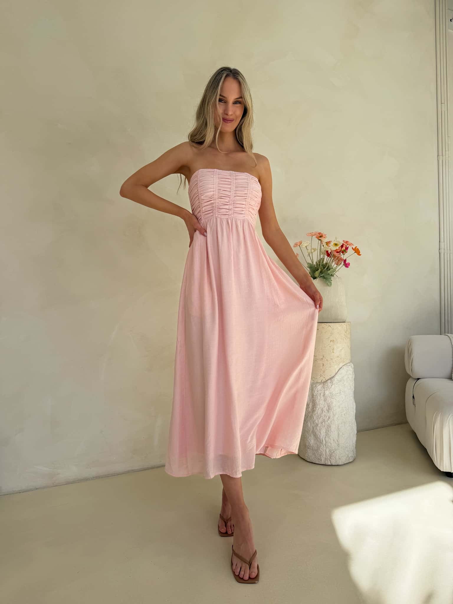 Poppy Dress - Light Pink