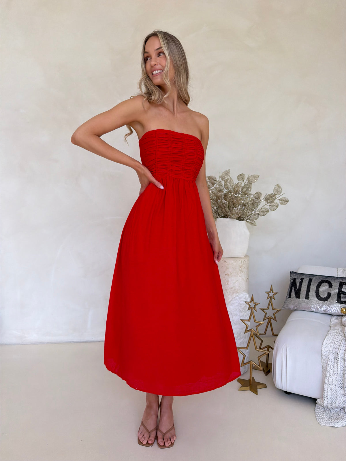 Poppy Dress - Red