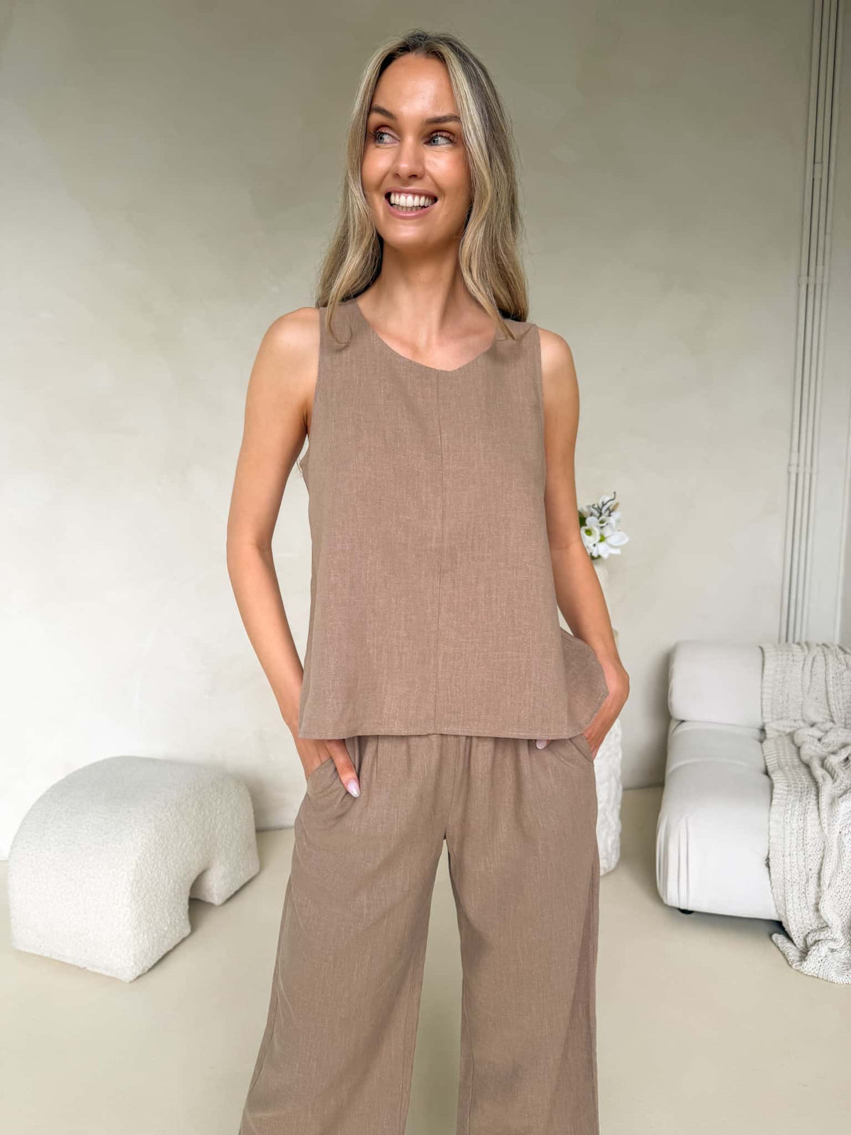 Posy Top - Taupe