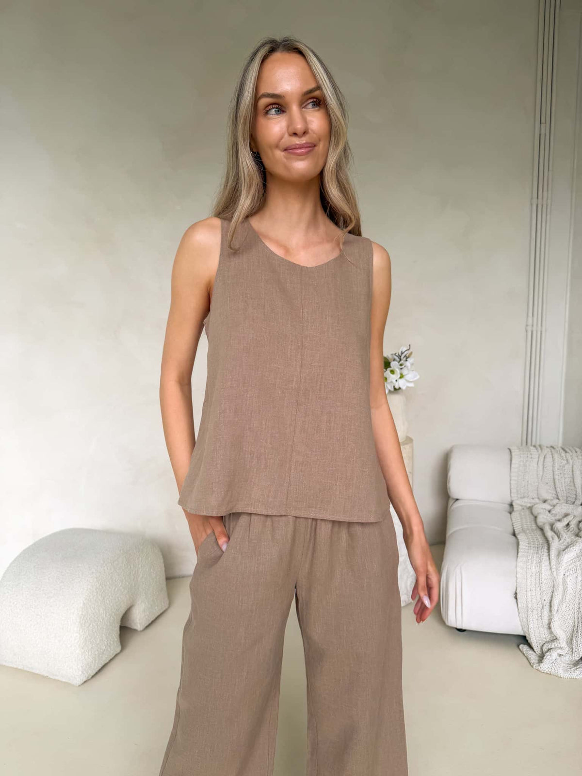 Posy Top - Taupe