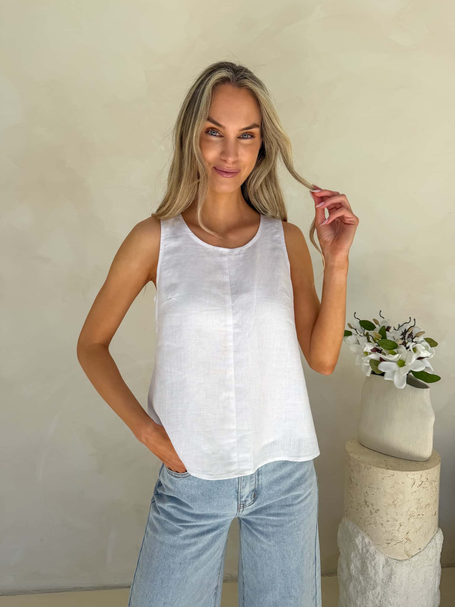 Posy Top - White