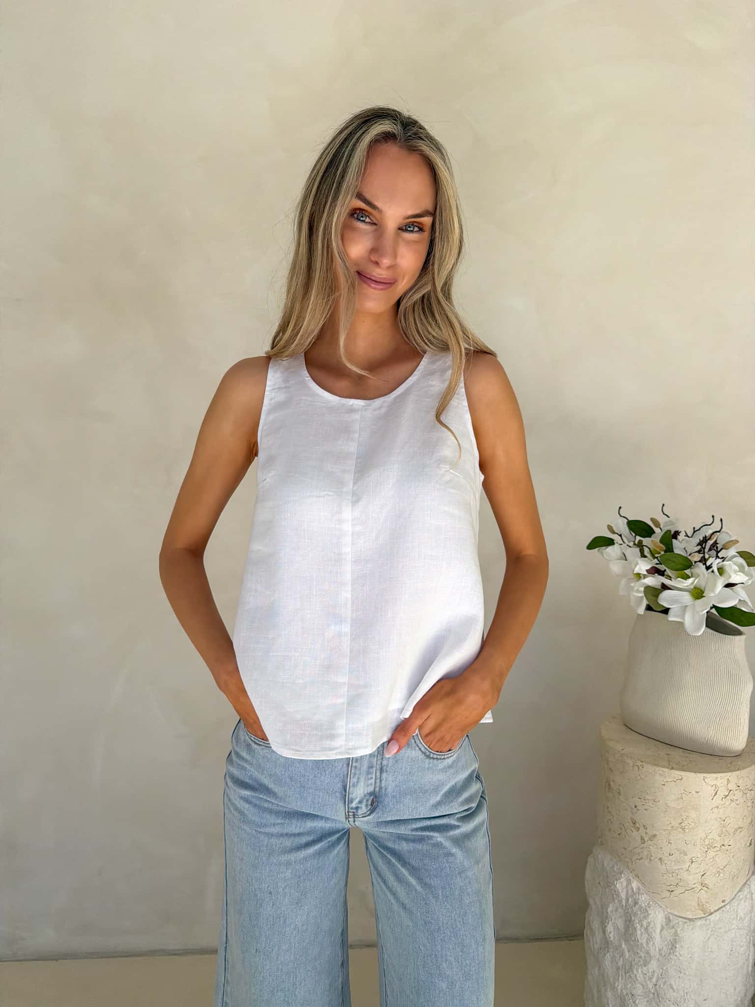 Posy Top - White
