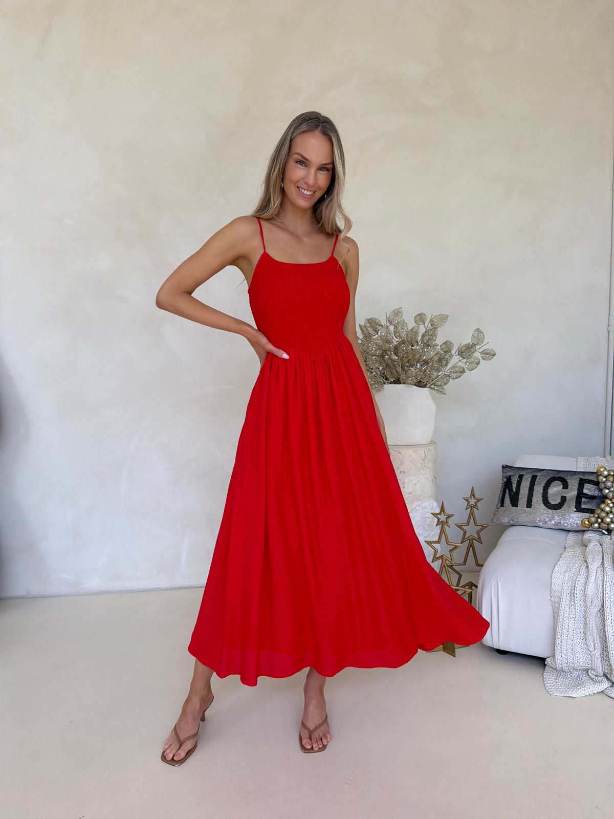 Mira Dress - Red