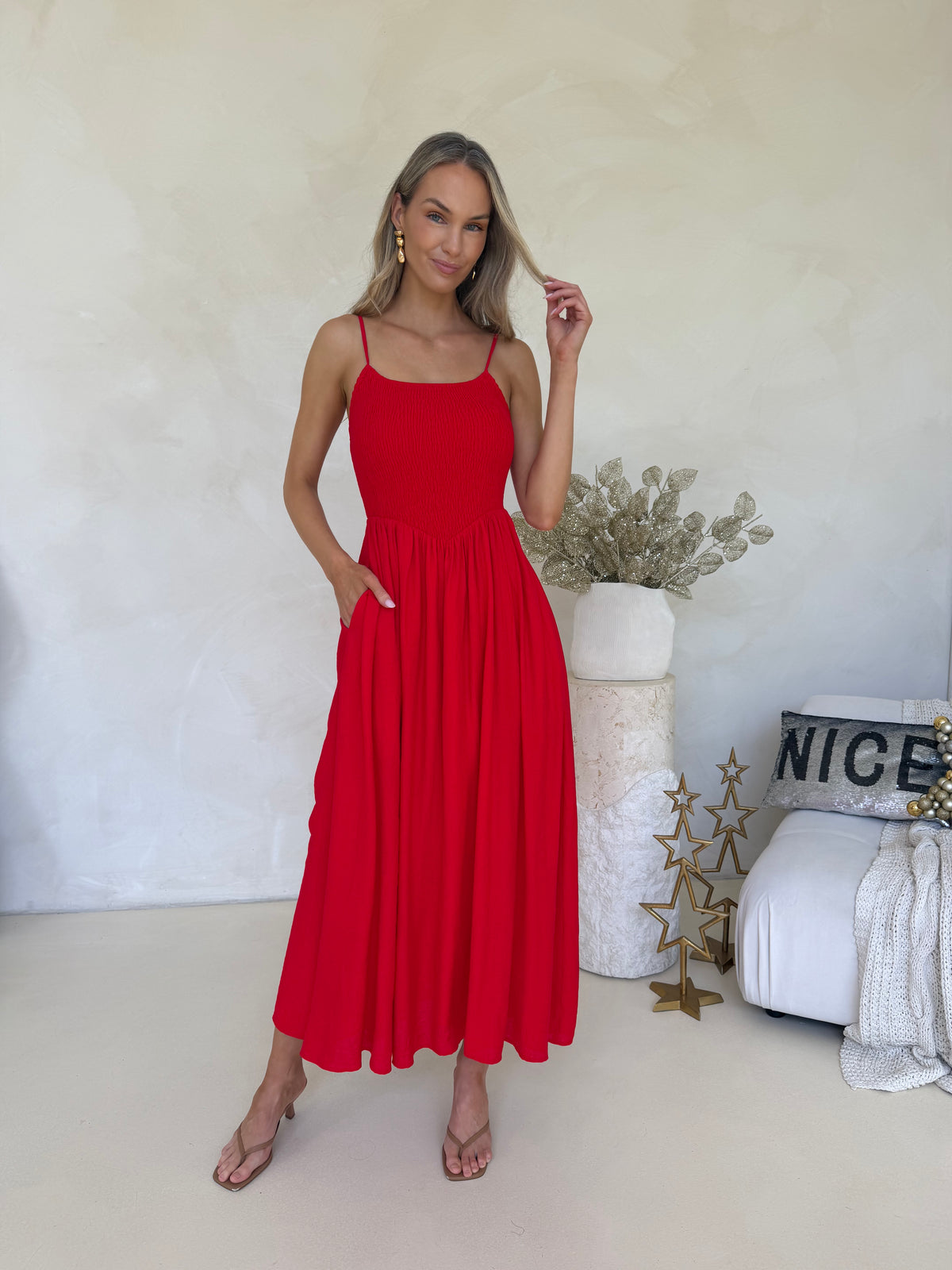 Mira Dress - Red