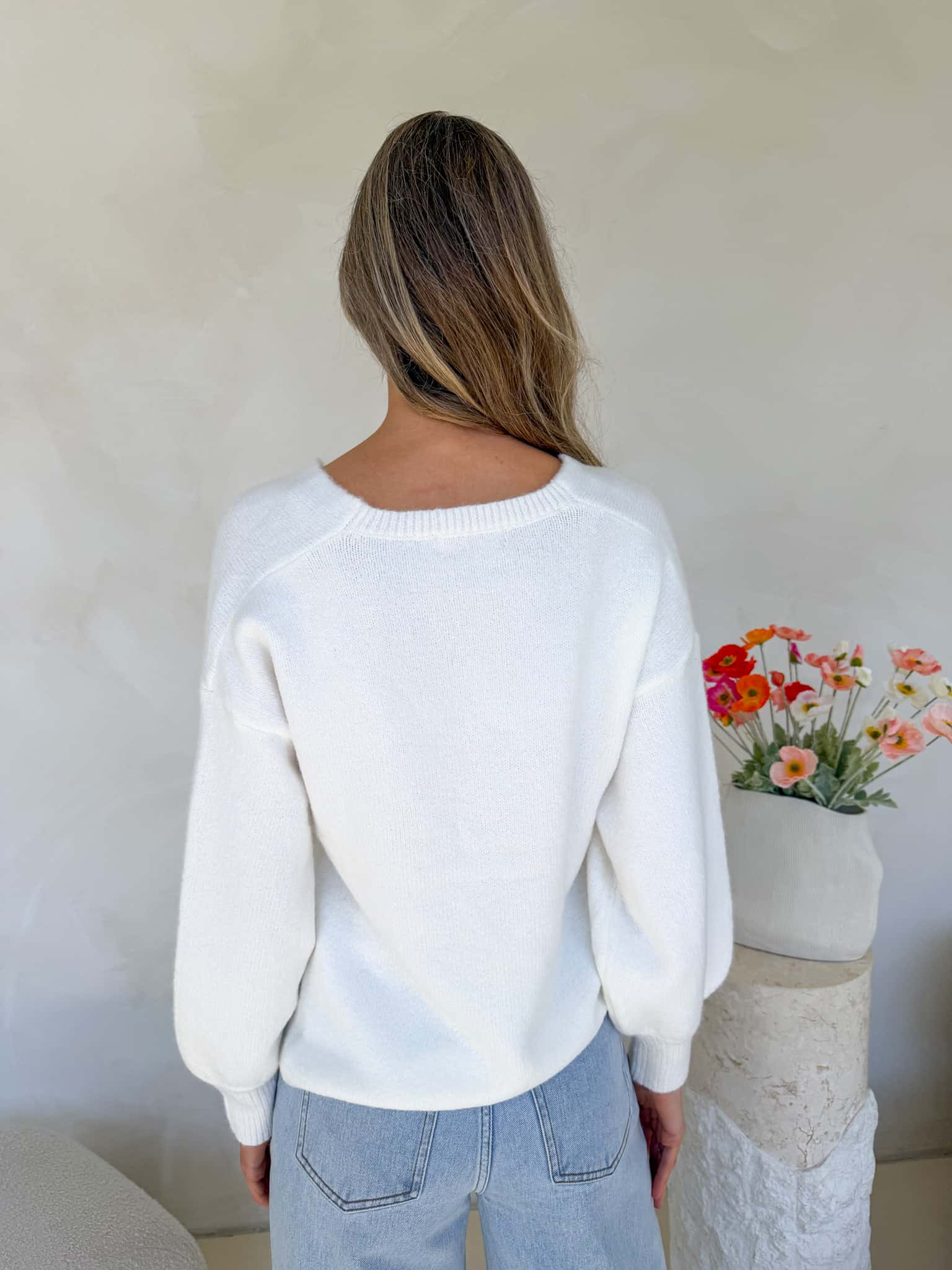 Talia Knit - White