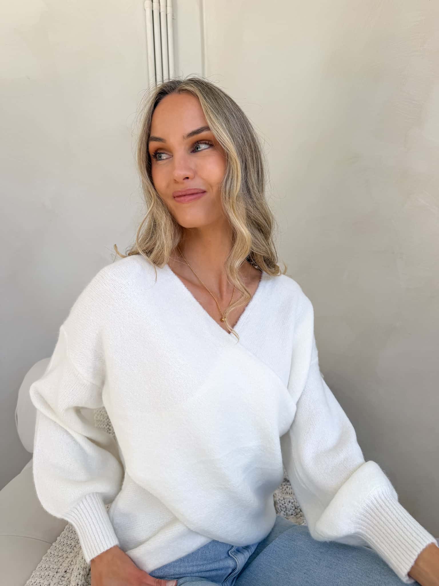 Talia Knit - White