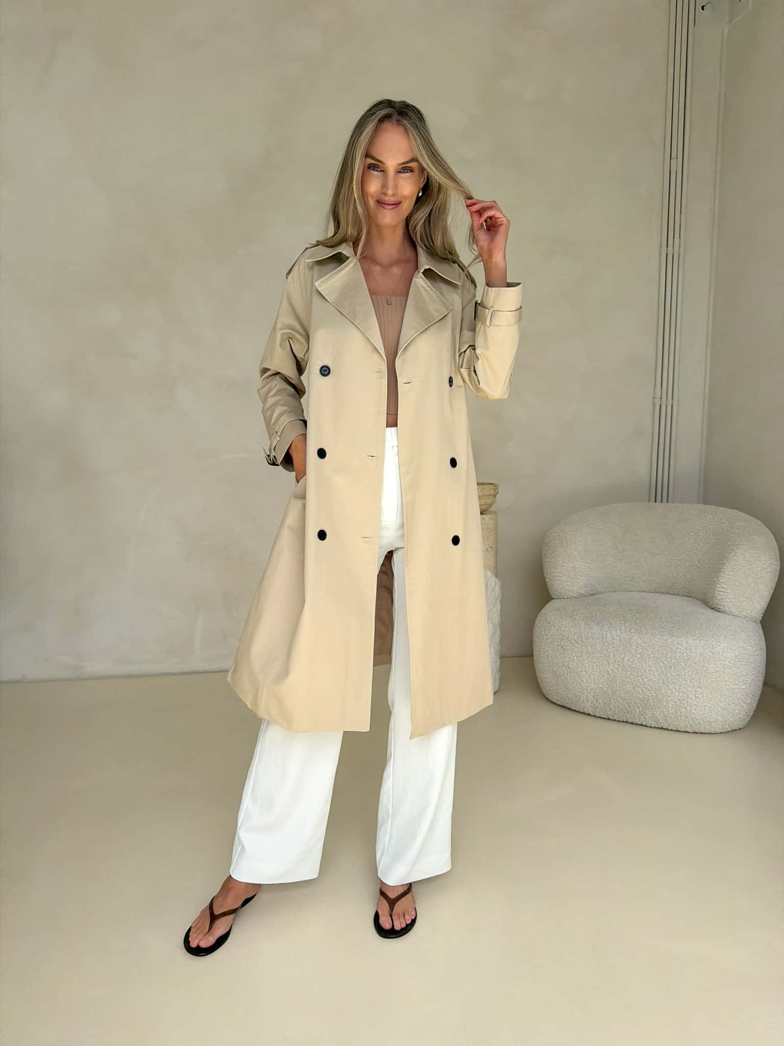 Maeve Trench Coat - Beige