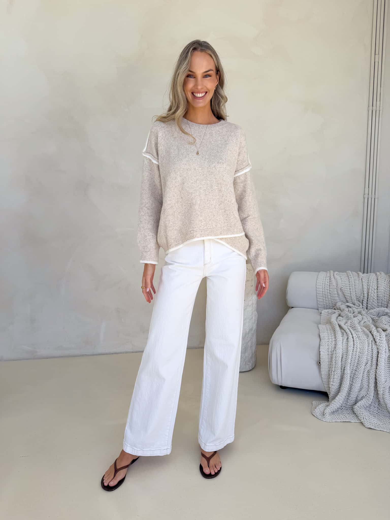 Willa Knit - Cream Marle